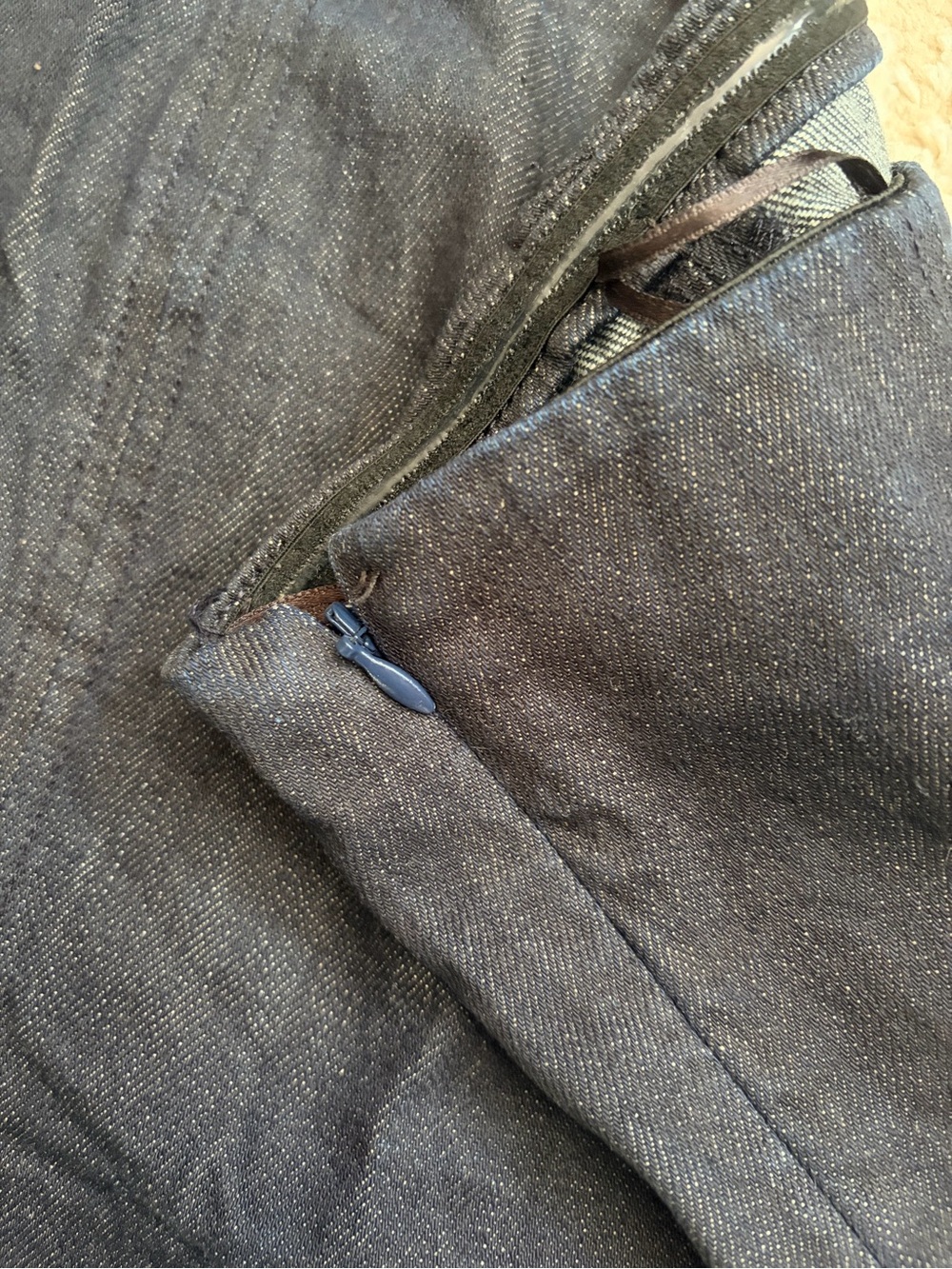 Zara Black and Light Blue Denim Strapless Bustier S - Picture 3 of 11